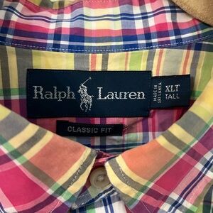 Ralph Lauren Men's Multicolor Plaid Button Down Shirt
